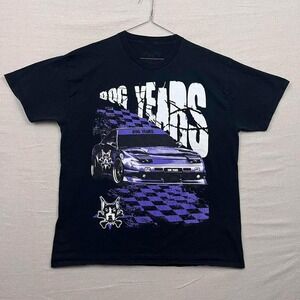 Dog Years Racing Graphic Tee Shirt Black and Purple